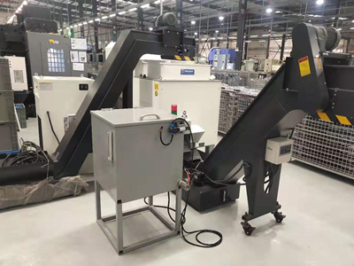 上海某汽車零部件公司定制金屬屑壓餅機案例