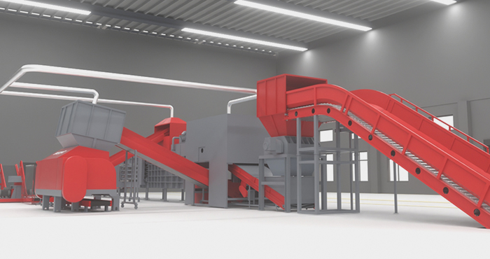 服裝邊角料破碎生產(chǎn)線